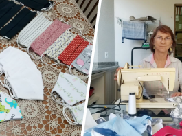 Fazendo parte do grupo de risco, atibaiana utiliza dias de isolamento para criar máscaras gratuitas para a população