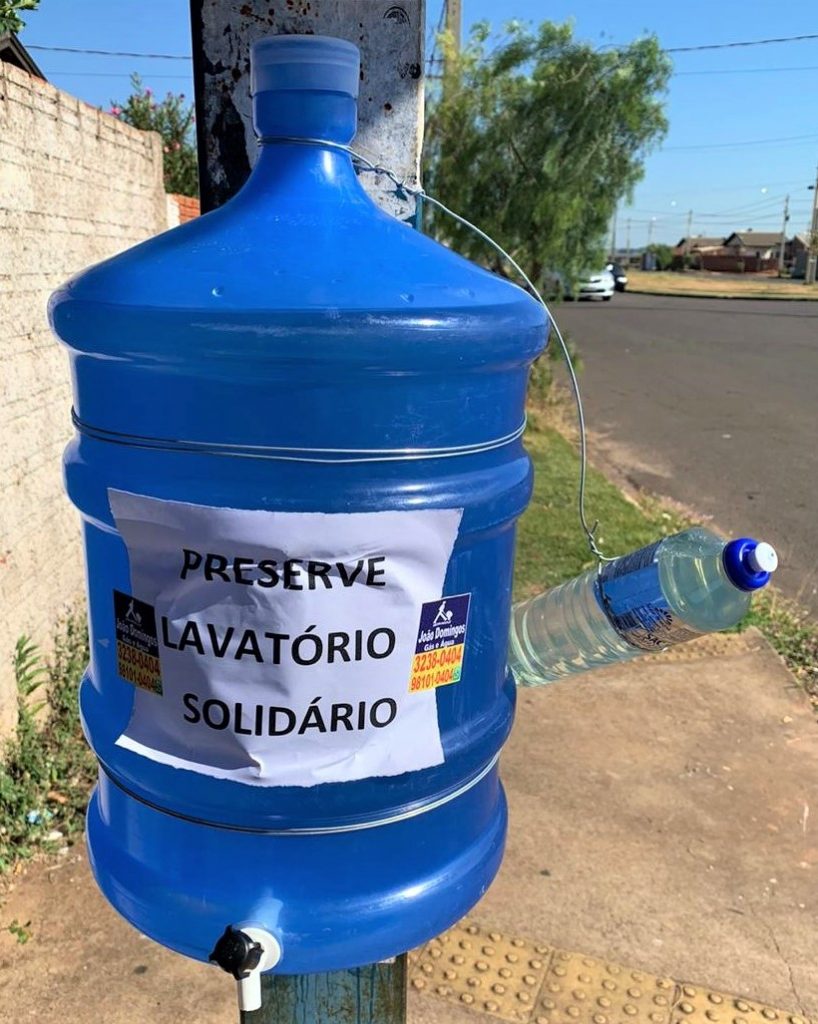 Ultragaz instala lavatórios solidários nos pontos de ônibus do bairro João Domingos Netto em Presidente Prudente