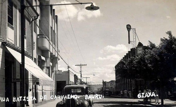 Foto antiga da Rua Batista de Carvalho em Bauru