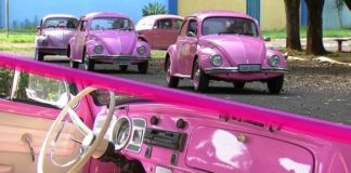 Aposto que você já viu um fusca rosa em Jaú