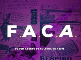 O encontro do mês de março do Fórum Aberto de Cultura de Assis será neste sábado
